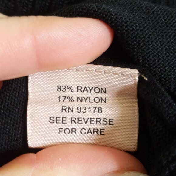 Philosophy Republic Clothing thin knit black open front cardigan sweater L - Picture 5 of 6